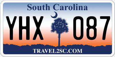 SC license plate YHX087