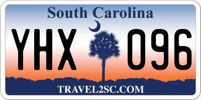 SC license plate YHX096