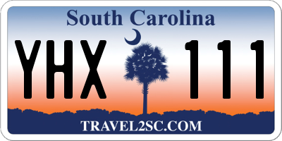 SC license plate YHX111