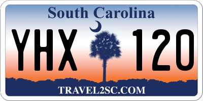 SC license plate YHX120