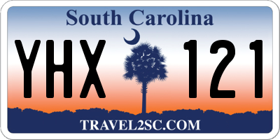 SC license plate YHX121