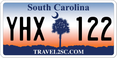 SC license plate YHX122