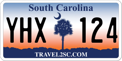 SC license plate YHX124