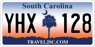 SC license plate YHX128
