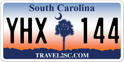 SC license plate YHX144