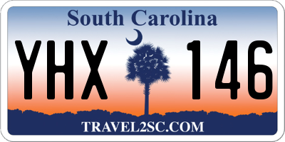 SC license plate YHX146