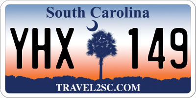 SC license plate YHX149