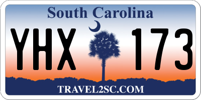 SC license plate YHX173