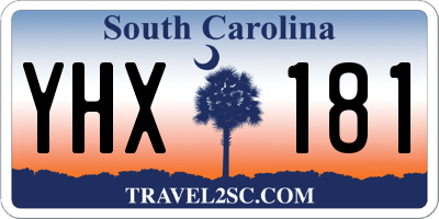 SC license plate YHX181