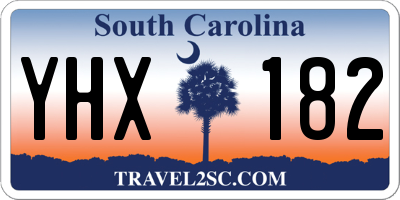 SC license plate YHX182