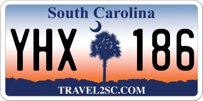 SC license plate YHX186