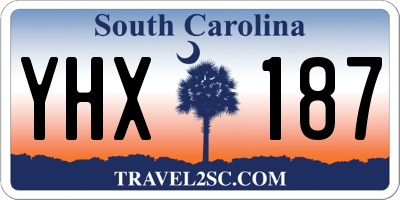 SC license plate YHX187