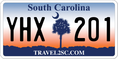 SC license plate YHX201