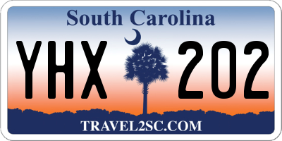 SC license plate YHX202