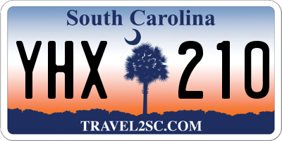 SC license plate YHX210