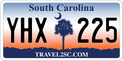 SC license plate YHX225