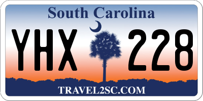 SC license plate YHX228