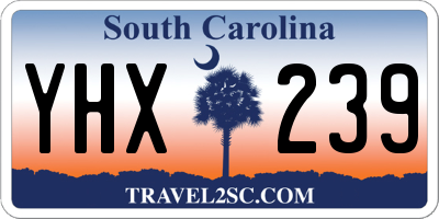 SC license plate YHX239