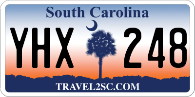 SC license plate YHX248