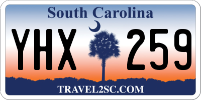 SC license plate YHX259