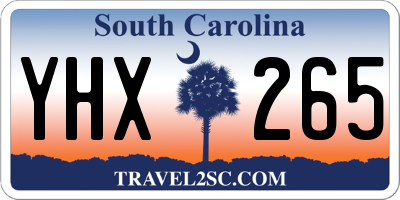 SC license plate YHX265