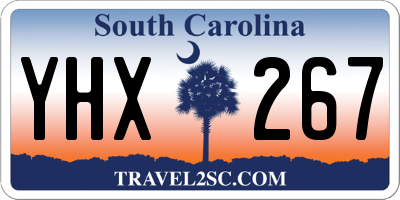 SC license plate YHX267