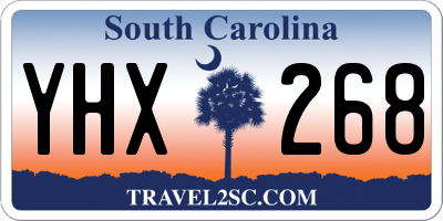 SC license plate YHX268