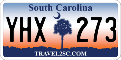 SC license plate YHX273