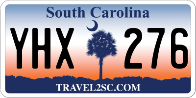 SC license plate YHX276