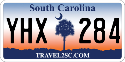 SC license plate YHX284