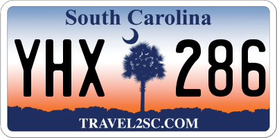 SC license plate YHX286