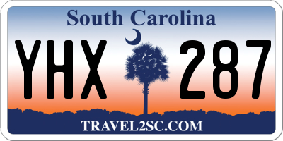 SC license plate YHX287