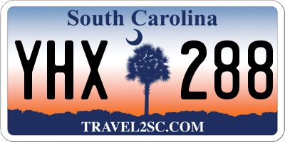 SC license plate YHX288