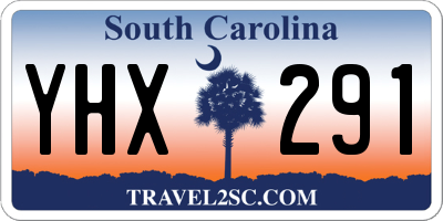 SC license plate YHX291
