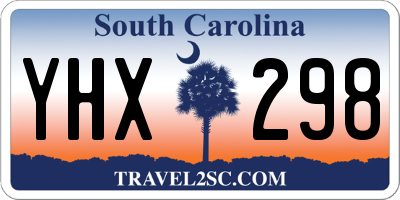 SC license plate YHX298