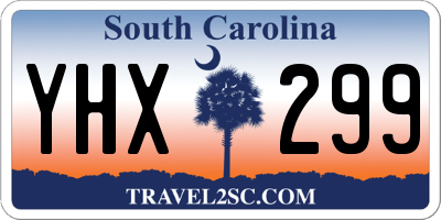 SC license plate YHX299