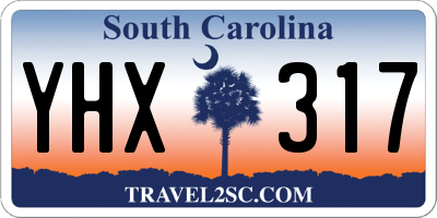 SC license plate YHX317