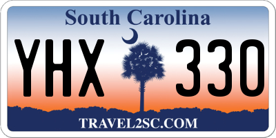 SC license plate YHX330