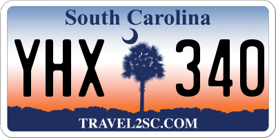 SC license plate YHX340