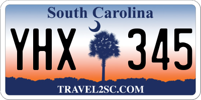 SC license plate YHX345