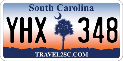 SC license plate YHX348
