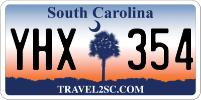 SC license plate YHX354