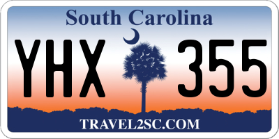 SC license plate YHX355