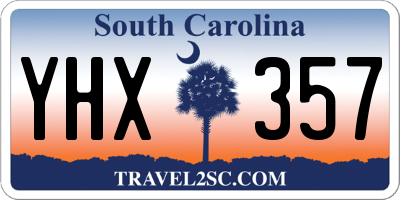 SC license plate YHX357