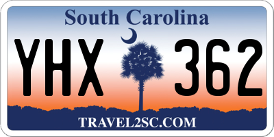 SC license plate YHX362