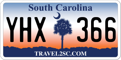SC license plate YHX366