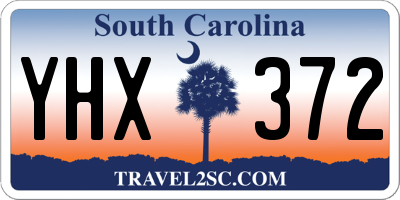 SC license plate YHX372