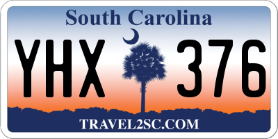 SC license plate YHX376