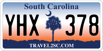 SC license plate YHX378