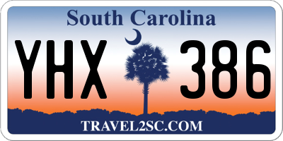 SC license plate YHX386